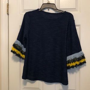 Bell Sleeve Fringe Sweater
